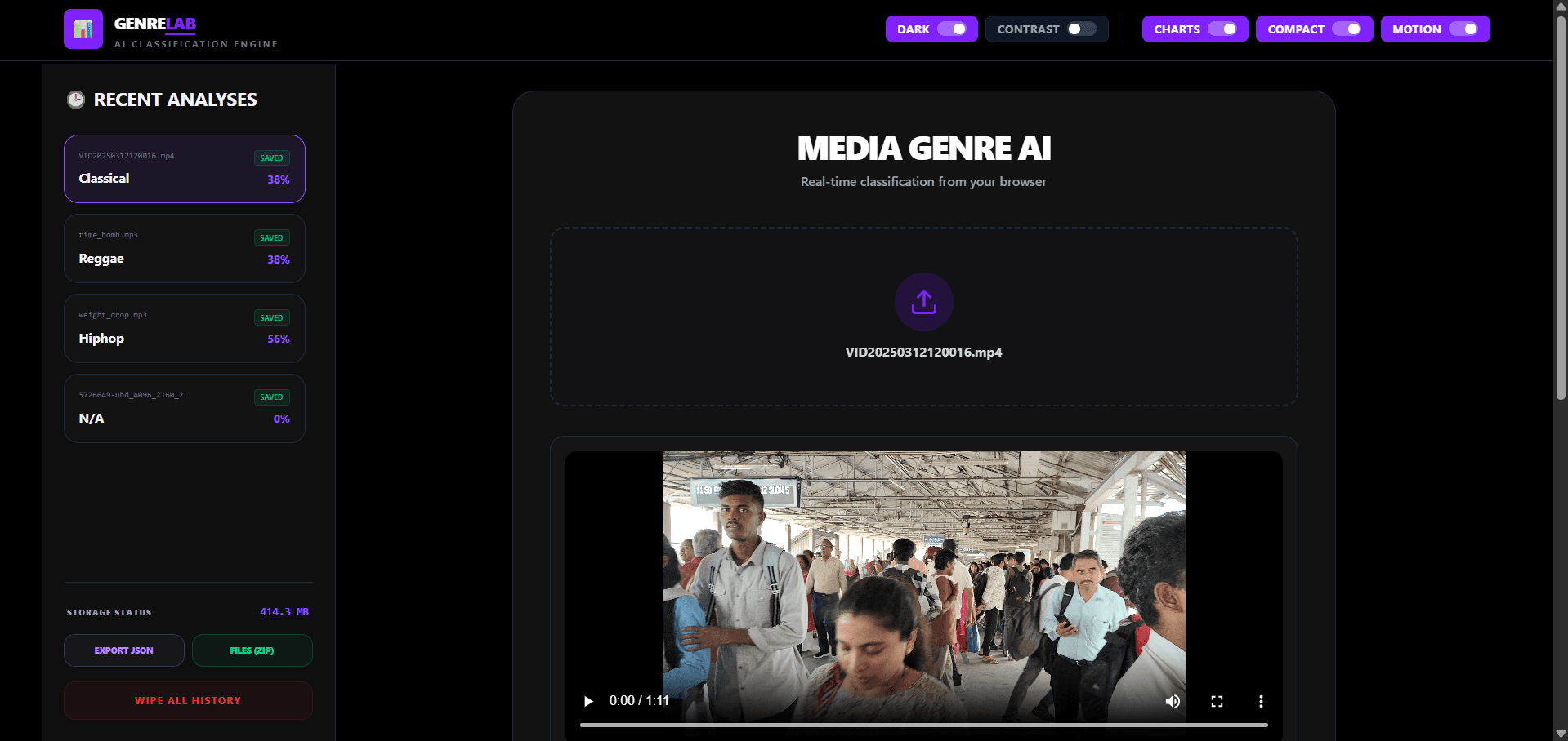 GenreLab - AI Classification 1