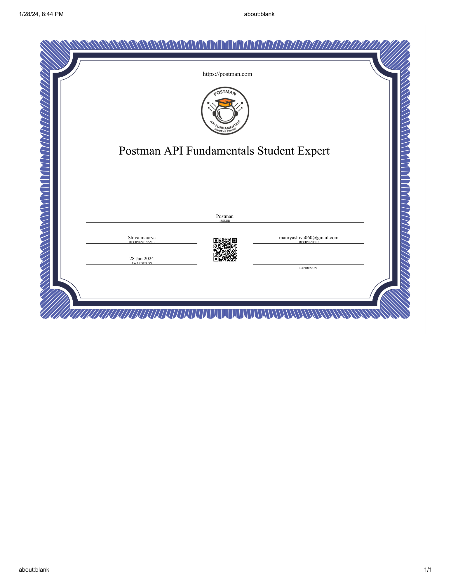 Postman API Student Expert